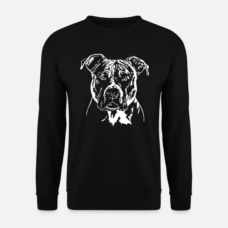 AMERICAN STAFFORDSHIRE TERRIER Portrait Wilsigns - Unisex Pullover - Schwarz