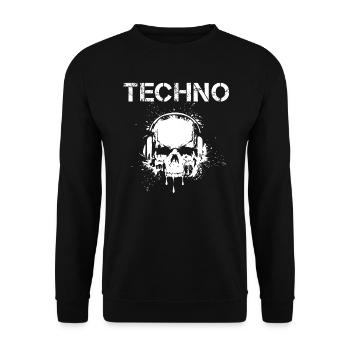 Hardstyle Techno - Unisex Pullover - Schwarz - Vorne - Alina (178cm) & Michal (187cm)
