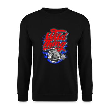 Fitness Training Affe Wild Sport de musculation Gym - Sweat-shirt Unisexe - noir - Devant - Alina (178cm) & Michal (187cm)