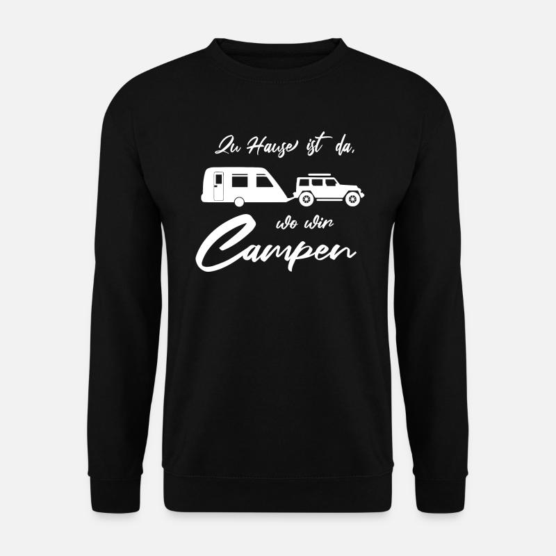 Camping - Unisex Pullover - Schwarz