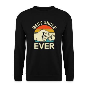 Best Uncle Ever Gift, Best Uncle, Gift for Uncle, - Unisex Sweatshirt - black - Front - Alina (178cm) & Michal (187cm)