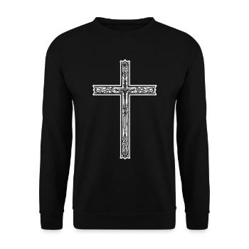 Croyant au symbole de la croix - Sweat-shirt Unisexe - noir - Devant - Alina (178cm) & Michal (187cm)
