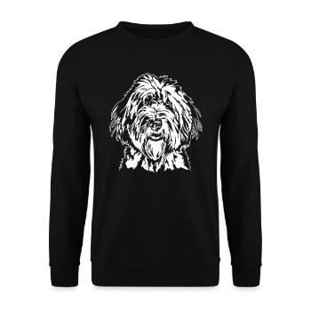 Bobtail Portrait Chien Chien Chien Berger Wilsigns - Sweat-shirt Unisexe - noir - Devant - Alina (178cm) & Michal (187cm)