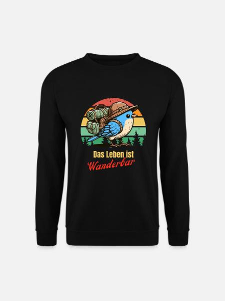 Wandern Wanderlust Wanderurlaub Wanderer Natur - Unisex Pullover - Schwarz