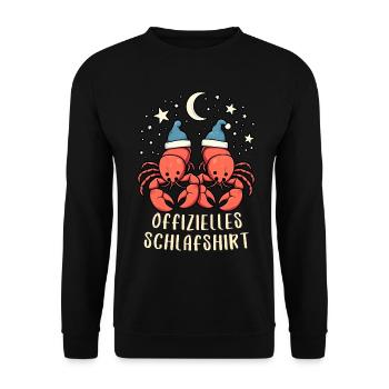 Offizielles Schlafshirt EUROPÄISCHE HUMMER - Unisex Pullover - Schwarz - Vorne - Alina (178cm) & Michal (187cm)