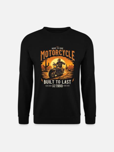 Jahrgang 1990 geboren Motorrad Biker - Unisex Pullover - Schwarz