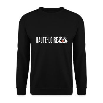 Haute Loire j aime l Haute Loire cadeau humour - Sweat-shirt Unisexe - noir - Devant - Alina (178cm) & Michal (187cm)