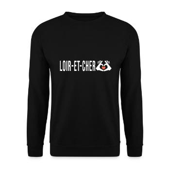 Loir et Cher j aime le Loir et Cher cadeau humour - Sweat-shirt Unisexe - noir - Devant - Alina (178cm) & Michal (187cm)