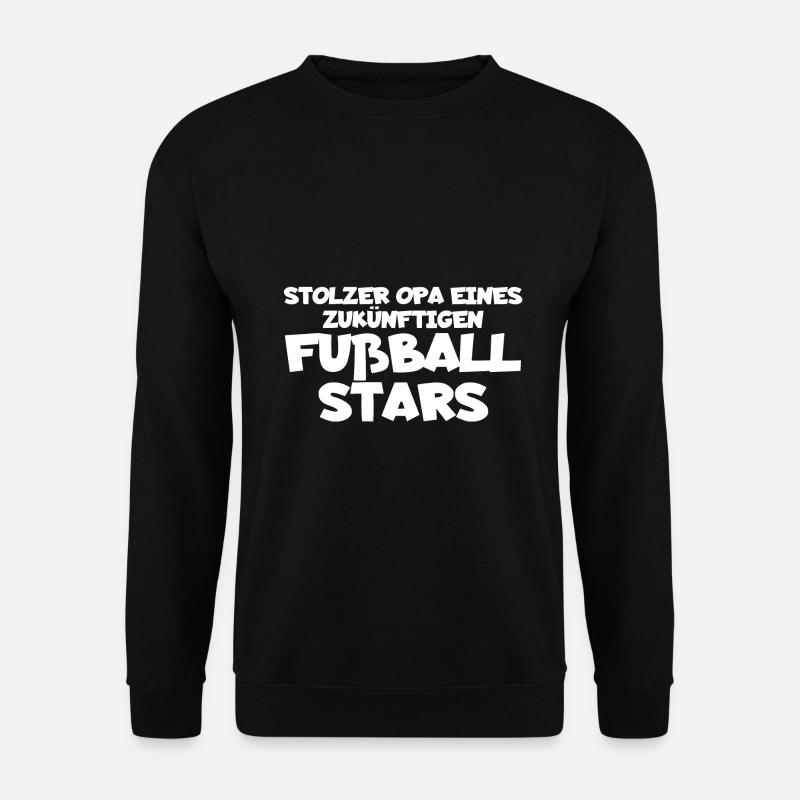 Stolzer Opa Fußball Enkel Geschenkidee - Unisex Pullover - Schwarz