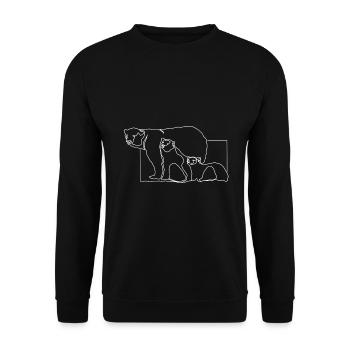 Ours polaire Ours polaire cadeau design haut de gamme antarctique - Sweat-shirt Unisexe - noir - Devant - Alina (178cm) & Michal (187cm)