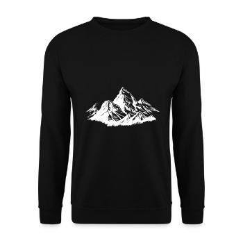 Mountains icon - Unisex Sweatshirt - black - Front - Alina (178cm) & Michal (187cm)