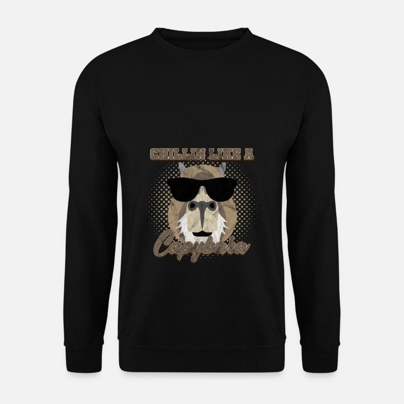 Chillin like a Capybara - Unisex Pullover - Schwarz