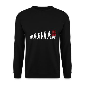 EVOLUTION WITZIG LUSTIG - Unisex Pullover - Schwarz - Vorne - Alina (178cm) & Michal (187cm)