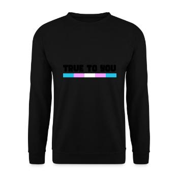 Rainbow Connection Embrace, Happy Pride - Unisex Pullover - Schwarz - Vorne - Alina (178cm) & Michal (187cm)