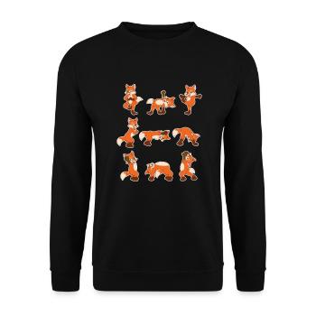 Cadeau de yoga professeur de yoga doux yoga yoga comique - Sweat-shirt Unisexe - noir - Devant - Alina (178cm) & Michal (187cm)