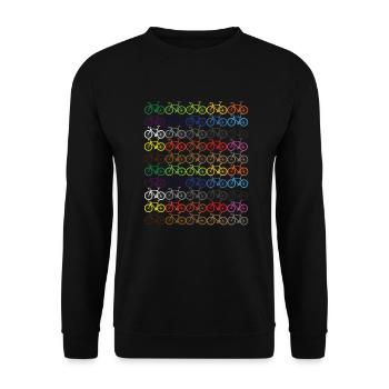 Vélo vélo vélo cadeau vélo de route - Sweat-shirt Unisexe - noir - Devant - Alina (178cm) & Michal (187cm)
