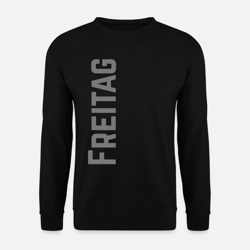 Friday weekday as text - Unisex Sweatshirt - black