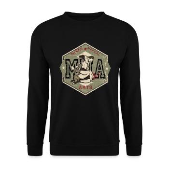 MMA - Unisex Pullover - Schwarz - Vorne - Alina (178cm) & Michal (187cm)