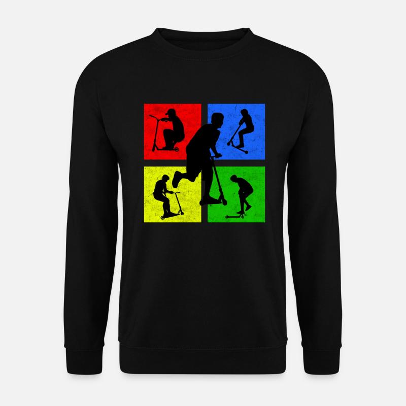 stuntscooter kickscooter Roller Scooter Scooter - Unisex Sweatshirt - black