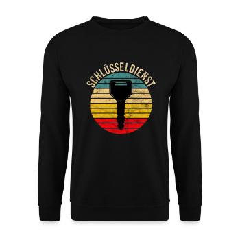 Schlüsseldienst Schlosser Beruf Geschenk - Unisex Pullover - Schwarz - Vorne - Alina (178cm) & Michal (187cm)