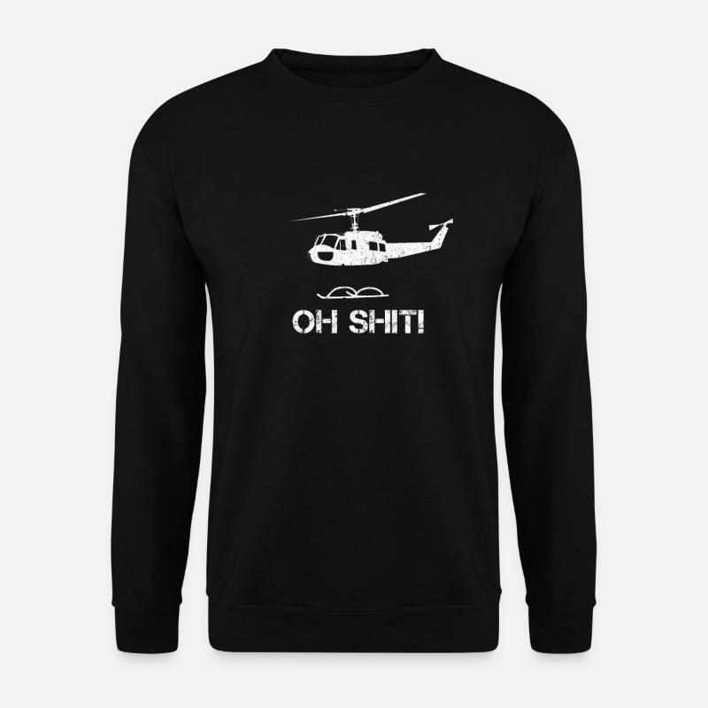 Funny helicopter taking off - Unisex Sweatshirt - black