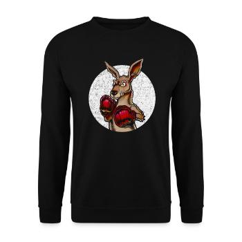 Boxer Kangourou pour les arts martiaux - Sweat-shirt Unisexe - noir - Devant - Alina (178cm) & Michal (187cm)