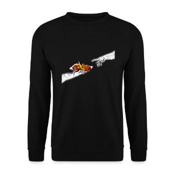 The Divine Currywurst - Unisex Sweatshirt - black - Front - Alina (178cm) & Michal (187cm)