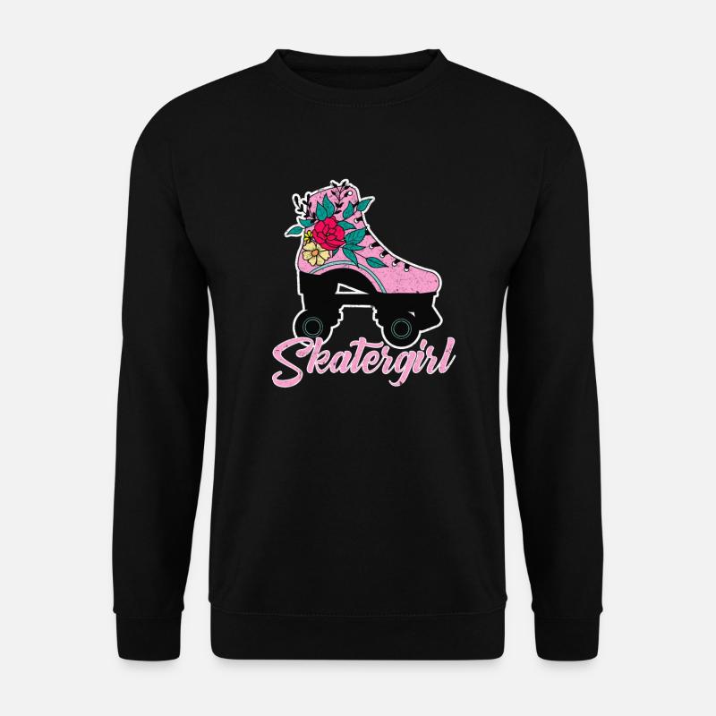 Skatergirl - Rollschuh Design - Unisex Pullover - Schwarz