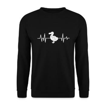 Dodo Heartbeat - Mon cœur bat pour Dodos - Sweat-shirt Unisexe - noir - Devant - Alina (178cm) & Michal (187cm)