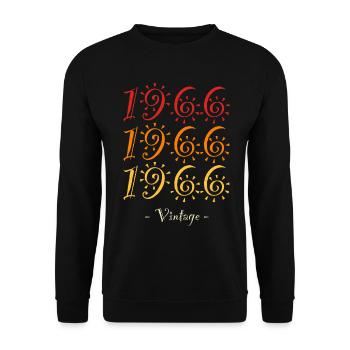 1966 vintage - Unisex Sweatshirt - black - Front - Alina (178cm) & Michal (187cm)