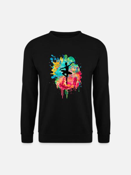 Ballerine dans la danse PopArt - Sweat-shirt Unisexe - noir