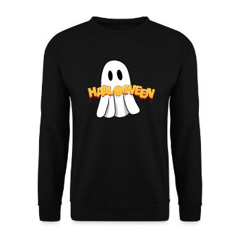 Halloween Ghost - Unisex Sweatshirt - black - Front - Alina (178cm) & Michal (187cm)