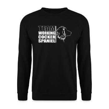 TEAM Working Cocker Spaniel Dogs Dog Wilsigns - Unisex Sweatshirt - black - Front - Alina (178cm) & Michal (187cm)