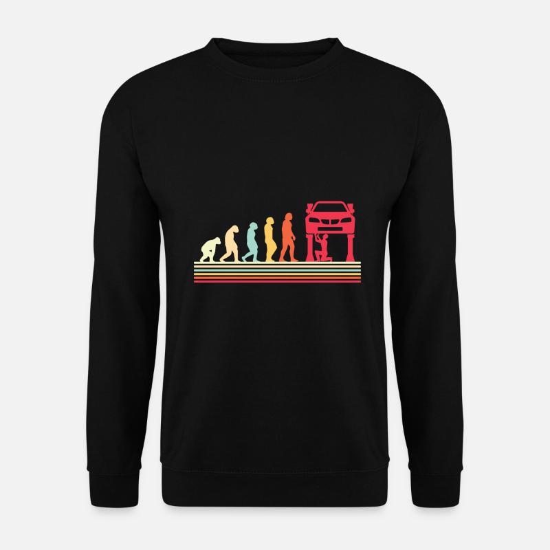 KFZ Mechaniker Autowerkstatt Schrauber Evolution - Unisex Pullover - Schwarz