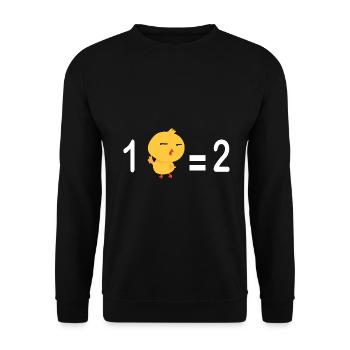 A chick Equal two Gift Funny Garden - Unisex Sweatshirt - black - Front - Alina (178cm) & Michal (187cm)