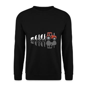 Tractor evolution farmer farmer farmer - Unisex Sweatshirt - black - Front - Alina (178cm) & Michal (187cm)