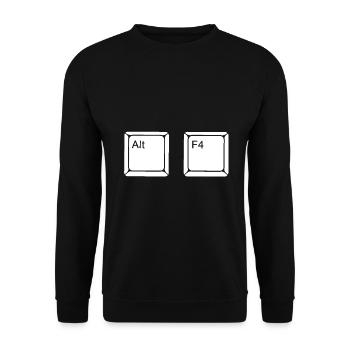 Alt F4 - Unisex Pullover - Schwarz - Vorne - Alina (178cm) & Michal (187cm)