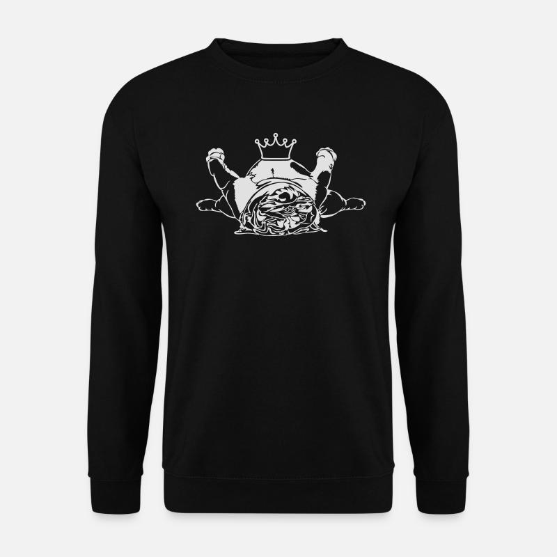 Coole Englische Bulldogge Krone Wilsigns Hund - Unisex Pullover - Schwarz