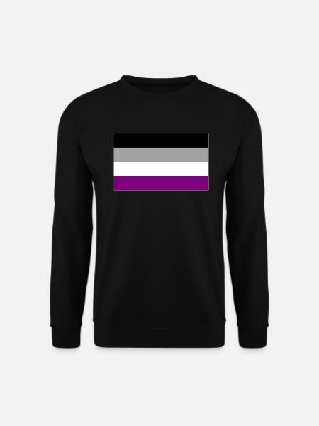 Asexuelle Stolz-Flagge - Unisex Pullover - Schwarz