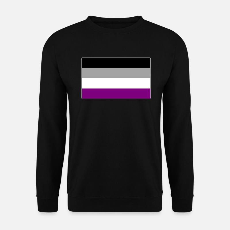 Asexuelle Stolz-Flagge - Unisex Pullover - Schwarz