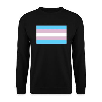 Transgender Pride Flag - Unisex Sweatshirt - black - Front - Alina (178cm) & Michal (187cm)
