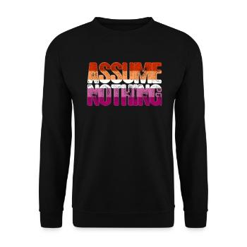 Assume rien de la fierté lesbienne - Sweat-shirt Unisexe - noir - Devant - Alina (178cm) & Michal (187cm)