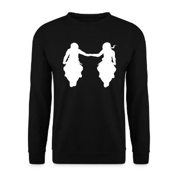 Bikercouple couple couple motorcycle super athletes - Unisex Sweatshirt - black - Front - Alina (178cm) & Michal (187cm)