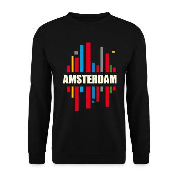 Amsterdam - Unisex Sweatshirt - black - Front - Alina (178cm) & Michal (187cm)
