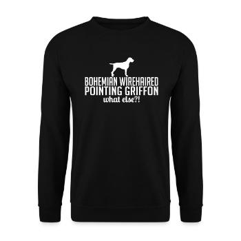 BOHEMIAN WIREHAIRED POINTING GRIFFON what else - Unisex Pullover - Schwarz - Vorne - Alina (178cm) & Michal (187cm)