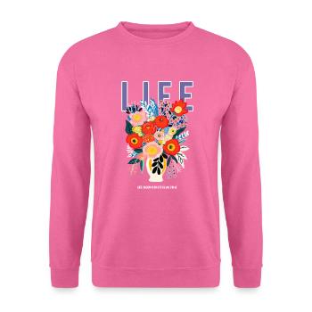 Leben Blumen - Unisex Pullover - Pink - Vorne