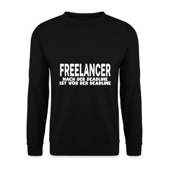 Freelancer deadline - Unisex Sweatshirt - black - Front - Alina (178cm) & Michal (187cm)