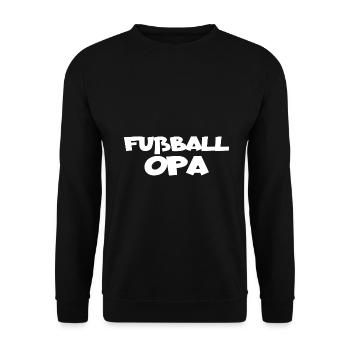 Fußball Opa - Unisex Pullover - Schwarz - Vorne - Alina (178cm) & Michal (187cm)
