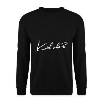 Karl-who - Unisex Pullover - Schwarz - Vorne - Alina (178cm) & Michal (187cm)