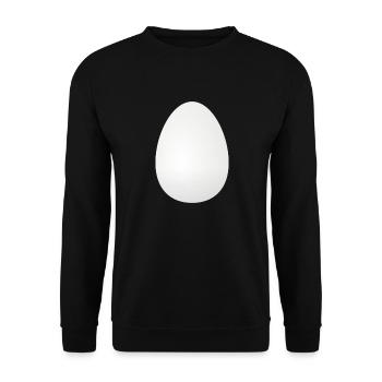 big white egg - Eggs Egg Organic Scrambled Eggs - Unisex Sweatshirt - black - Front - Alina (178cm) & Michal (187cm)